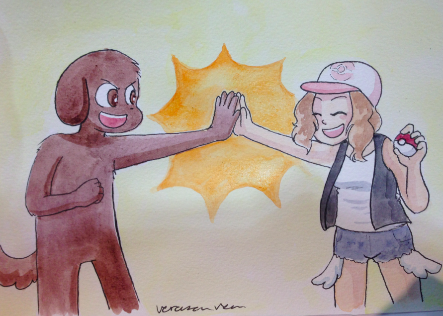 Candybooru image #7770, tagged with David Taeshi_(Artist) commission watercolor